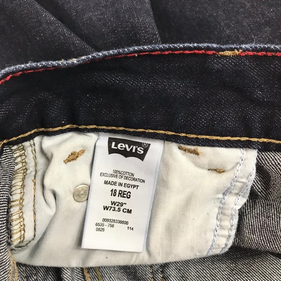 Levi's Dark Wash Blue Denim Jeans Short - Picture 5 of 6